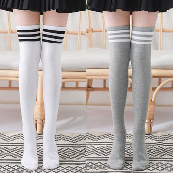 女孩jk袜小中大童及膝袜夏季半腿足球袜校服短裙袜中筒袜小学生高筒袜