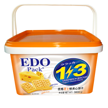 edo pack 夹心饼干560g 盒3 2香蕉牛奶 优格芝士味 金桔柠檬 优格芝士