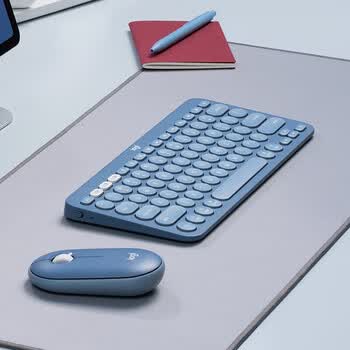 罗技（Logitech）K380 企业级无线蓝牙键盘 办公笔记本平板IPAD电脑键盘 超薄便携 品月蓝 for Mac【团单优惠】