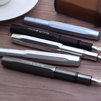 【新春礼物】Kaweco 德国卡维克  德国进口 AL系列 钢笔 铝制系列 书法练字学生礼盒套装 商务男签字笔黑色 EF
