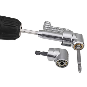 海斯迪克 批头拐角器转弯头螺丝刀批电动转角家用万向直角105度 加长款