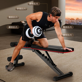 捷瑞特美国哑铃凳多功能健身椅折叠卧推凳仰卧板腹肌健身器家用材MD40