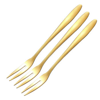 果叉水果叉套装不锈钢水果叉子ins北欧创意水果签果插可爱欧式小金色