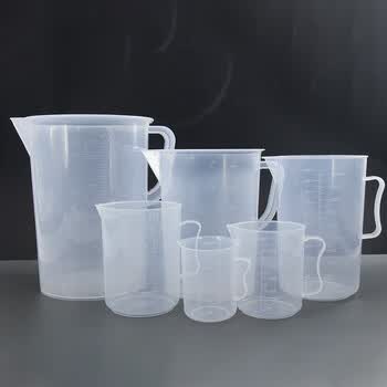 海斯迪克 HKQS-103 透明量杯带把 容量杯刻度杯测量计量杯 无盖3000ml