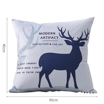 quatrefoil 抱枕卡通沙发靠垫办公室靠枕床头靠背汽车腰靠腰枕45*45cm小鹿