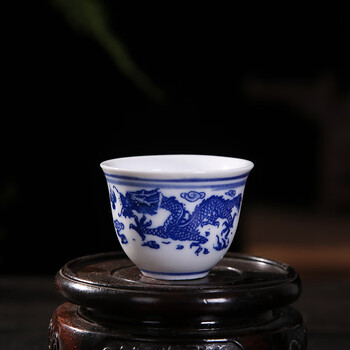丰拓星景德镇陶瓷复古小酒杯 家用烈酒白酒杯 祭祀供奉供杯舞蹈道具