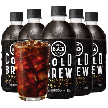 日本进口 无糖冷萃黑咖啡饮料500ml/瓶弭黎 500ml*4瓶