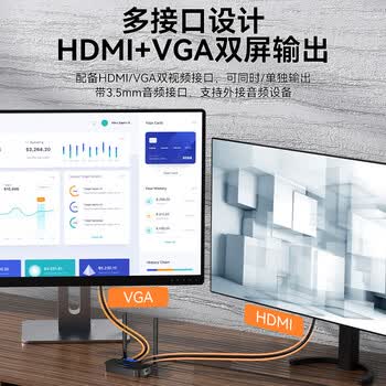胜为企业级无线投屏器USB同屏器电脑手机笔记本HDMI/VGA高清传输器电视投影仪显示器会议套装DHU011AB