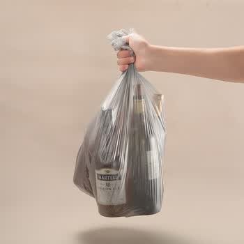 洁成平口垃圾袋加厚45*50cm*300只1.2丝银钢袋干湿分类垃圾袋