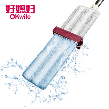好媳妇（okaywife）平板拖把40CM共4块布铝合金免手洗懒人拖地神器家用一拖净