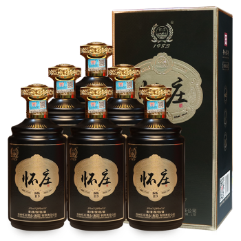 怀庄酒 怀庄1983 酱香型白酒53度500ml 怀庄新版h9整箱 500ml*6瓶