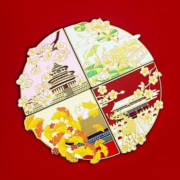 欧利文中国风磁吸冰箱贴创意文创伴手礼国潮书签磁性贴博物馆北京打卡地标纪念品特色毕业季礼物