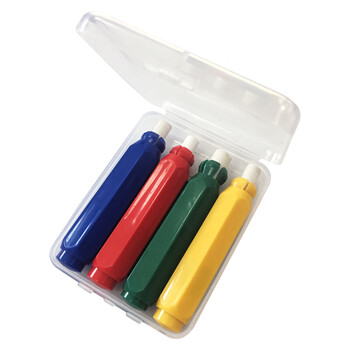 比比牛 磁性粉笔夹 4支盒装 彩色无尘粉笔套 教师儿童专用粉笔延长器 BBN-FBT4