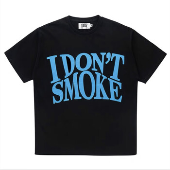 nasagissdonsmoke21ss拒绝吸烟印花街头国潮男女情侣款装t恤短袖don