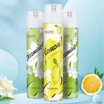 MISFIT空气清新剂370ml*3瓶柠檬茉莉除臭持久留香室内净化剂车用卫生间