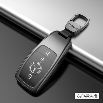 奔馳鑰匙套新c級c260l e級e200l e300l glc s級鋁合金鑰匙殼包扣 奔馳