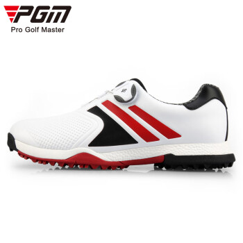 PGM 高尔夫球鞋男士防水鞋子加宽版超软球鞋新品XZ118-白黑红41【图片 