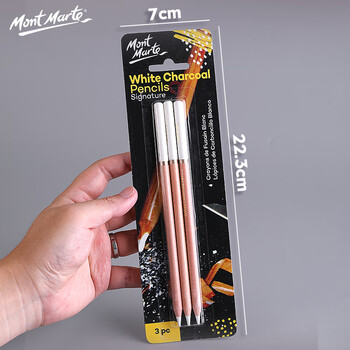 蒙玛特(Mont Marte)素描炭笔白色3支装 美术炭画铅笔绘画速写写生高光笔 美术生专用画画加粗碳笔MPN0041C 速写 马克笔绘画 蒙玛特(Mont Marte)素描炭笔白色3支装 美术炭画铅笔绘画速写写生高光笔 美术生专用画画加粗碳笔MPN0041C 速写 马克笔绘画