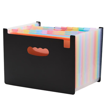 斯图sitoo A4风琴包文件收纳夹开学季学科袋多层可伸缩档案夹学生分类试卷册合同票据资料册 6235可立式24格