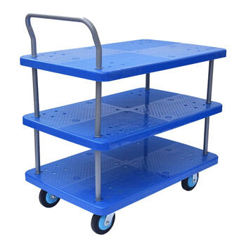 zb单扶手无围栏三层平板车推车三层手推车三层手推车三层小推车分拣车