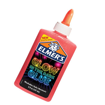 艾默思（Elmer's）水晶泥 史莱姆 起泡胶 益智解压须配魔法液 夜光胶水147ml粉色