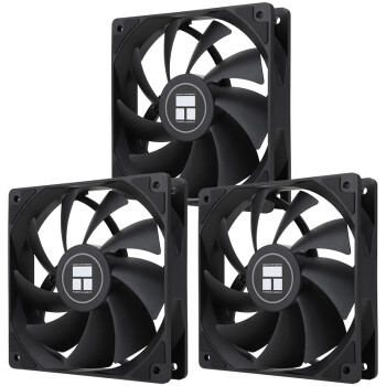 Thermalright(利民)  TL-C12C X3 黑色12cm性能级风压扇 4PIN PWM S-FDB轴承 1550转速 三连包套装