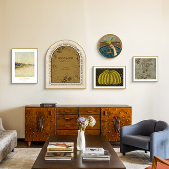 亲梵(qinfan)法式复古风客厅装饰画英式田园花卉沙发背景墙壁画酒店