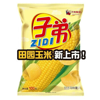 子弟薯片土豆片新包装椒香麻辣味休闲零食小吃童年记忆包田园玉米味