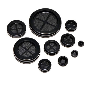 阻燃护套环保双面橡胶护线圈过线圈防护圈保护套卡扣式 开孔7mm100只