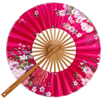 扇子折扇女圆形风车扇360旋转团扇随身折叠扇日式和风樱花舞蹈扇洋红花 图片价格品牌报价 京东