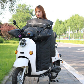 电动车挡风被冬季款 保暖防加大电瓶车骑行护膝加厚加绒挡风罩 侧加宽