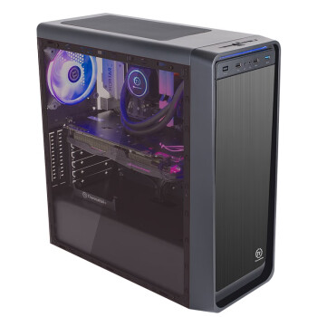 Thermaltake（Tt）启航者S5 黑色 机箱水冷电脑主机（支持ATX/支持240水冷排/侧透/U3/支持长显卡/游戏机箱）