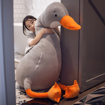 乐加酷抖音网红大白鹅毛绒玩具公仔可爱抱睡大鹅趴趴鹅鸭子抱枕玩偶