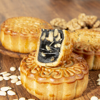 惠州特产月饼店果仁豆沙月饼广式月饼豆沙馅送礼装中秋团购 果仁豆沙