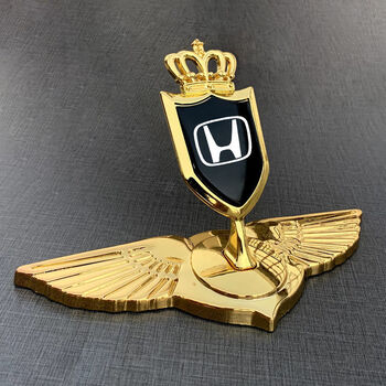 cr-v车头盖立标改装 缤智 皓影 冠道个性3d车标贴 【本田】金框黑标