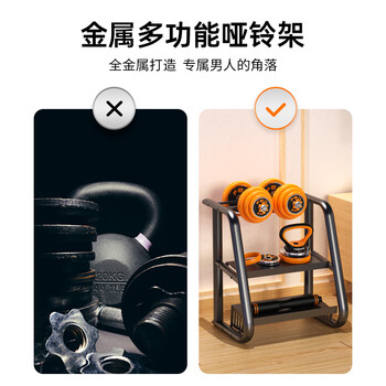 飞尔顿FED 哑铃架子健身家用哑铃小支架收纳托 铁质哑铃架通用