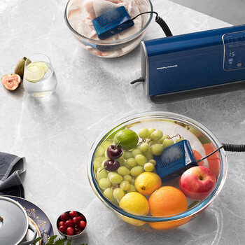 摩飞电器（Morphyrichards）果蔬清洗机 家用双仓有线洗菜机蔬菜水果分类烘干v消毒神器MR2061颜色随机