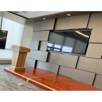 演讲台多媒体室舞台会议室教学地台弧形实木室内木地板站台定制s19