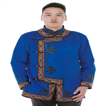 服饰内衣>男装>工装>左哈雷>蒙古袍日常生活秋季短款装蒙古元素上衣