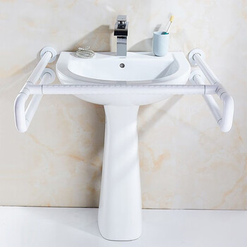 公共厕所残疾人洗手盆 扶手无障碍卫生间洗脸盆立柱盆老人面盆残卫