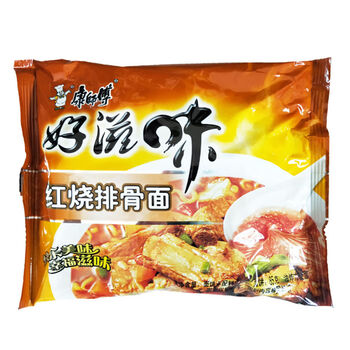 康师傅方便面袋装好滋味红烧排骨面泡面速食即食面整箱装91g袋装 红烧