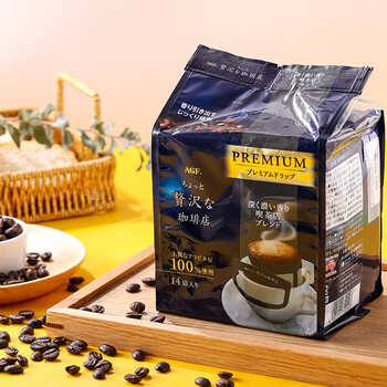 AGF【香纯浓郁】奢华咖啡店高级挂耳黑咖啡8g*14特浓混合风味 AGF【香纯浓郁】奢华咖啡店高级挂耳黑咖啡8g*14特浓混合风味