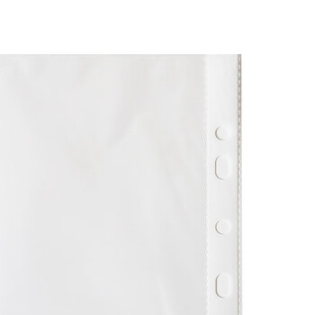 得力11孔保护袋A4打孔袋塑料透明活页资料袋保护膜透明公文袋插页袋办公用品 5712 (100个/包)