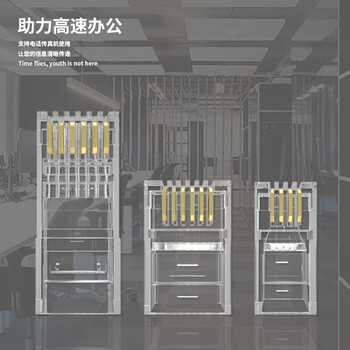 丰应子（Fengyingzi） 4P2C电话水晶头 语音电话网络线接头镀金 100个/袋  FYZ-W313D