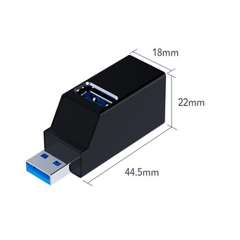 连拓 USB3.0分线器多接口HUB集线器笔记本电脑一拖三USB数据延长线转换器三合一扩展转接头拓展U盘外接