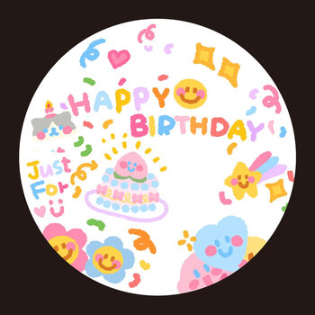 生日快乐投影灯迷你投影仪小型ins派对气氛拍照道具背景装饰场景布置