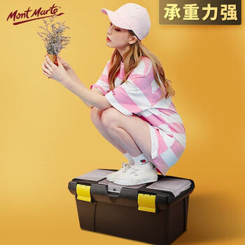 蒙玛特(Mont Marte)美术工具箱19寸 颜料画画工具收纳箱学生绘画手提箱 多功能大容量便携画箱AM-GJX-002 速写 马克笔绘画