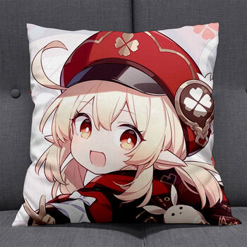 迪士尼原神周边抱枕可莉派蒙甘雨胡桃刻晴温迪钟离魈二次元定制靠垫
