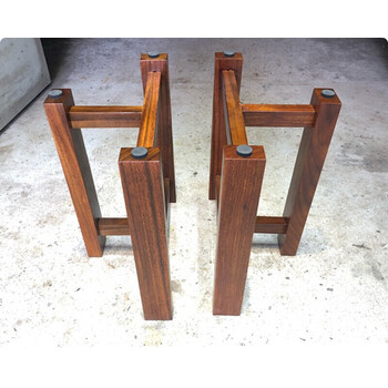 支架桌子腿实木桌脚大板支架家用茶桌茶台原木支架脚实木木质 三脚架