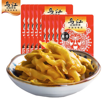 乌江涪陵榨菜 古坛榨菜酱香味80g 重庆特产佐餐咸菜下饭菜榨菜丝配粥泡面下馒头蒸鱼焖肉80g 10袋装 图片价格品牌报价 京东